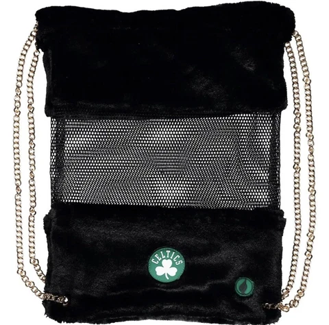FISLL Boston Celtics Mesh Gold Chain Drawstring Bag Cover
