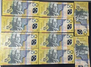 1995 FIFTY DOLLAR $50 NOTE FRASER/ EVANS - CIRCULATED CONDITION. FREE POSTAGE - Picture 1 of 19