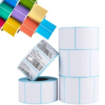 Thermal Label Paper Self Adhesive Adress Price Tags Blank Color 25mm - 180mm Lot - Image 1 of 3