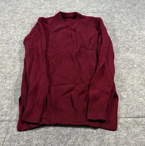 Michael Kors Womens Pullover Crew Ribbed 100% Cashmere Sweater Red Sz S - Picture 1 of 11