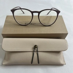 Eyebuydirect Dialogue 50-18-139 C1 Round Aubergine Eyeglasses FRAMES ONLY - Picture 1 of 6