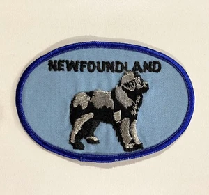 Vintage Newfoundland Dog Breed Embroidered Patch Sew On NOS - Picture 1 of 3