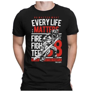 Every Life Matters | Camiseta divertida para hombre S a 4XL | Bomberos 112 Fire Fighter - Imagen 1 de 9