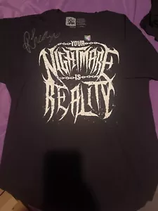 WWE RHEA RIPLEY Signed Your Nightmare is Reality Shirt RAW Size XL PROOF - Picture 1 of 4