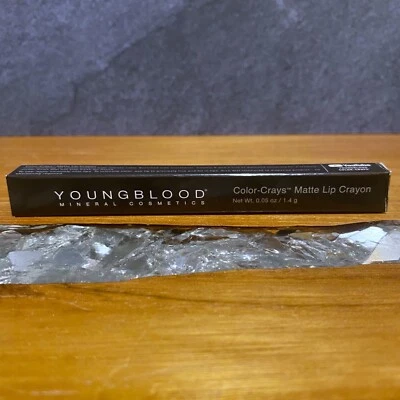 Youngblood Color Crays Matte Lip Crayon Valley Girl 0.05 oz Full Size New in Box - image 1 of 4