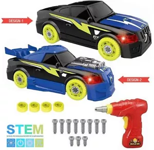 Build Me Sports Car Electric Drill Light Sound 26 Car Modifications Pieces 3+ - Picture 1 of 9