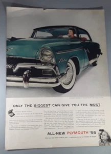 Original 1955 Plymouth Magazine Ad "Only the Biggest Can Give You the Most" - Bild 1 von 1