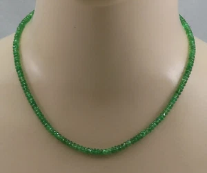 Tsavorit Kette grüne Granat Tsavorit Rondelle facettiert 46 cm lang - Bild 1 von 2