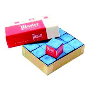 Master Blaue Billardkreide Packung 12 Stk Blau - Picture 1 of 4