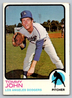 1973 Topps #258 Tommy John - Los Angeles Dodgers - Image 1 of 2