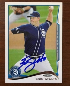 ERIC STULTS 2014 TOPPS AUTOGRAPHED SIGNED AUTO BASEBALL CARD 234 PADRES