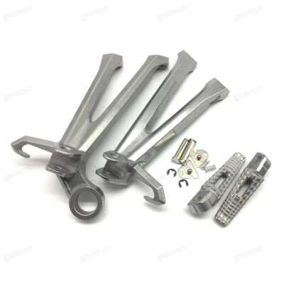 Soporte de estriberas traseras plateadas para pasajero Suzuki GSXR600/750 K11 apto para 2011-2018 Foto 1 de 4