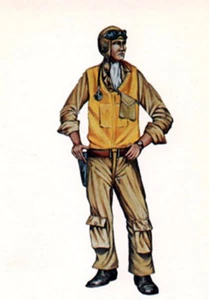 Kit de miniaturas Valiant # 9872 - Piloto de la Marina de los Estados Unidos de la Segunda Guerra Mundial - 54 mm - Imagen 1 de 2