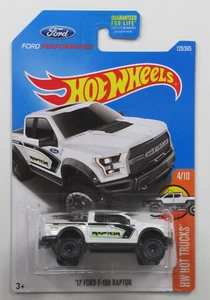 2016 Hot Wheels HW Hot Trucks White '17 Ford F-150 Raptor - Dented Blister (a) - Picture 1 of 8