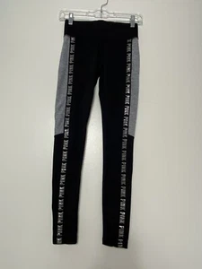 Victoria's Secret PINK Cozy Yoga Leggings Black/Gray XS - Picture 1 of 6