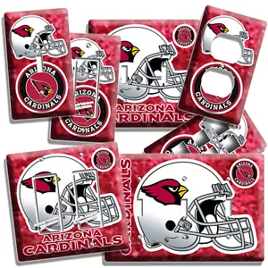 ARIZONA CARDINALS FOOTBALL TEAM LIGHT SWITCH OUTLET WALL PLATES SPORT ROOM DECOR - Picture 1 of 32