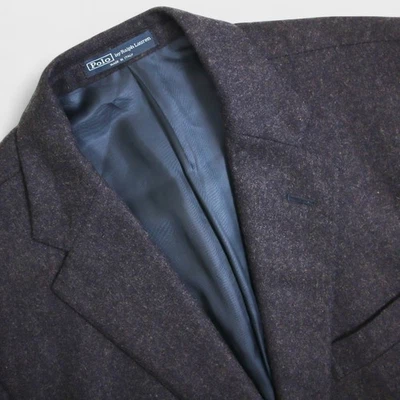 Polo Ralph Lauren Sport Coat 44R Slate Blue Wool Cashmere Surgeon cuff Italy - Image 1 of 4