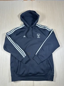 Adidas Hoodie Mens Large Navy Blue Brooklyn Nets Athletic Training Performance - Picture 1 of 7
