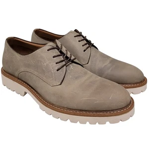 Steve Madden Herren Brodee einfache Zehe Derby Oxford-Schuhe Größe US 10,5 M cremeweiß grau - Bild 1 von 5