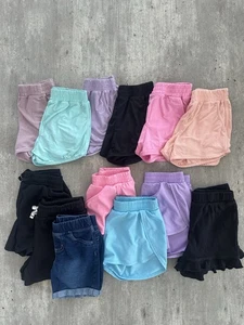 Set of 13 Girls Shorts Size 6-7 Summer Clothing Bundle - Picture 1 of 13