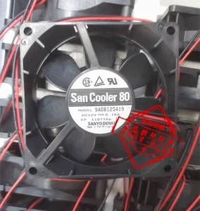 Sanyo 9A0812S419 DC12V 0.18A 80*80*25MM 2-Wire Inverter Cooling Fan - Picture 1 of 1