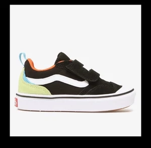 New Vans Kids Black, Orange & Blue Sneakers VN0A4U1PBML1 Size 13 - Picture 1 of 12