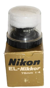Nikon EL Nikkor 75mm f4 L348349 Enlarging Lens Ship Screw Mount Japan #3 - Picture 1 of 14