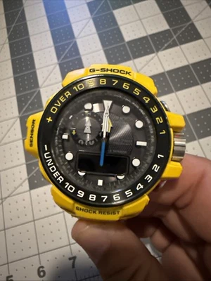 Casio Men's G-Shock Gulfmaster Watch GWN1000 Yellow NEAR MINT - Image 1 of 4