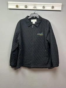 Page & Tuttle Jacket Womens XL Black Quilted Zip Delta Community Credit Union - Picture 1 of 8