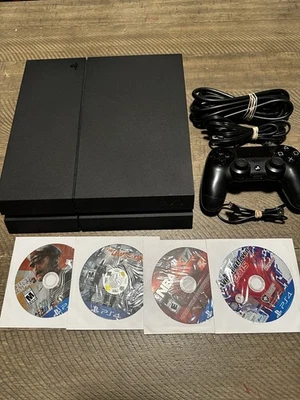 Paquete de consola Sony PS4 PlayStation CUH-1215A con controlador y 4 juegos PROBADO Foto 1 de 4