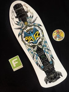 RARE SIGNED Steve Saiz Totem Pole White Powell Peralta Skateboard Deck AUTOGRAPH - Picture 1 of 9