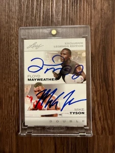 2022 Leaf- Mike Tyson / Floyd Mayweather- Auto Autograph - Picture 1 of 2