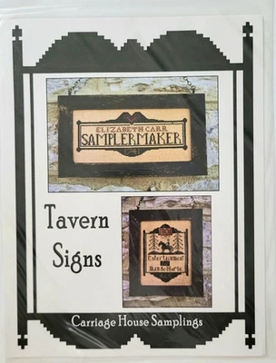CARRIAGE HOUSE SAMPLINGS TAVERN SIGNS COUNTED CROSS STITCH  CHART NEW - Image 1 of 3
