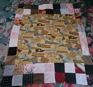 29x37" Landhaus Handarbeit Steppdecke Landhaus warm Winter Chic Homespun Sport - Bild 1 von 2