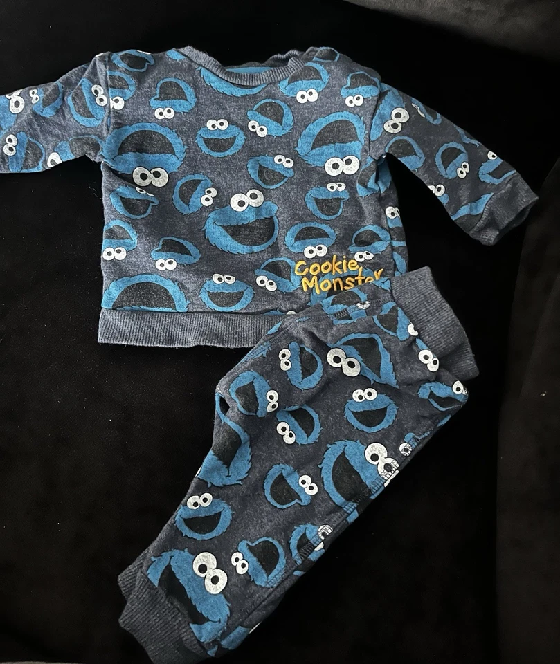 Boys Cookie Monster Jumper/joggers Age 3-6 Months - Image 1 of 1