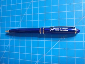 Advertising House Of Importes Mercedes Benz Ballpoint Pen Blue Gold - Picture 1 of 1