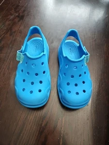 Crocs Swiftwater Wave Kids Shoes Unisex size C 12 Blue Croc USED FAST SHIPPING  - Picture 1 of 7