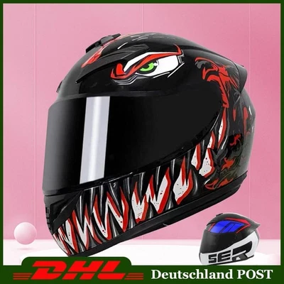 FIC Helm Graffiti Racing M, L, XL Rollerhelm Motorradhelm Integralhelm Jethelm NEU