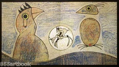 MAX ERNST 原石版画签名 60x31 厘米“Oiseaux”参考 d438/39 +框架 — 第 1/4 张图片