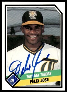1989 CMC Tacoma Tigers IP Signed Auto Felix Jose #14