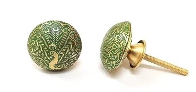 Peacock Design многоцветный латунный шарнир для выдвижного ящика шкафа (размер: 6,5x4x4 см) - Изображение 1 из 4