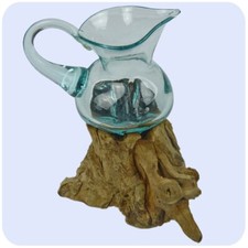 Vaso di legno di radice vetro vaso di vetro radice legno teak vaso di radice decorazione regalo brocca