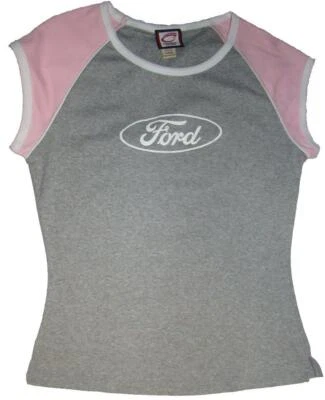 Camisa para damas Ford Babydoll ovalada para niños en gris y rosa - VENTA EXPLOSIVA en mediana😎 Foto 1 de 2