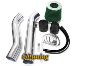 Black Green For 1996-1998 Honda Civic 1.6L L4 EX HX Cold Air Intake Kit + Filter - Foto 1 di 1