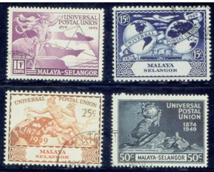 MALAYA (Selangor) 1949 UPU FU CV $12.30 - Picture 1 of 1