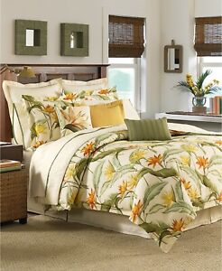 Tommy Bahama Birds of Paradise 4 piece Tropical King Comforter Set retail $400