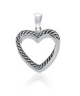 New 0.925 Sterling Silver Celtic Knot Heart Love Pendant