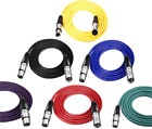 XLR Cable Microphone  Lead Male to Female  Black Blue Red green  orange yellow
