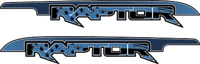 2-Ford Raptor SVT F150 bandera envejecida cabecera vinilo gráficos calcomanías muy AZUL Foto 1 de 3