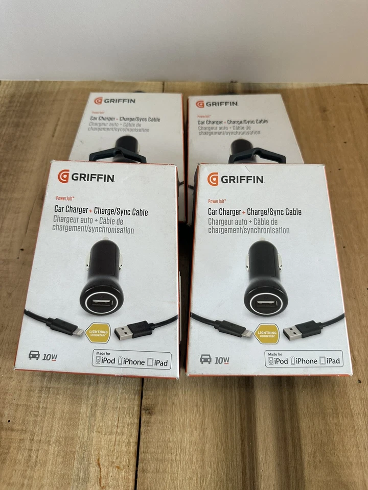 4 Griffin PowerJolt USB-A Car Charger w/USB-A to Lightning Cable MFi-Certified - Image 1 of 3